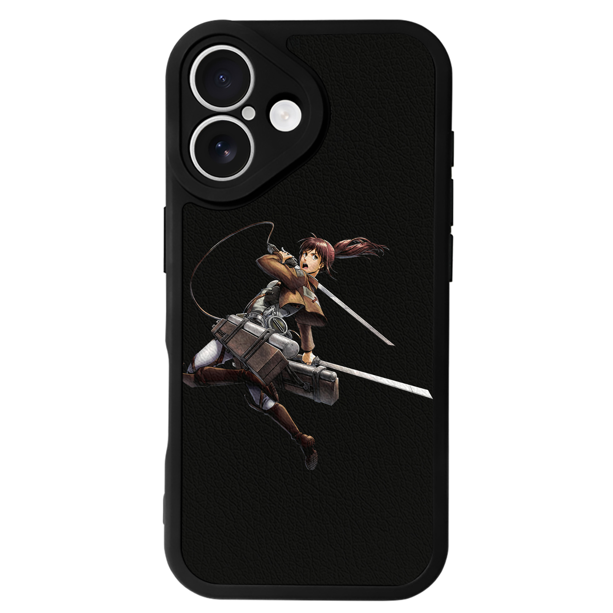 （画像用） 進撃の巨人 サシャ·ブラウス Attack on Titan Sasha Blaus 【iPhone 16シリーズ対応】シリコンスマホケース（レザー調） 材質：シリコン
